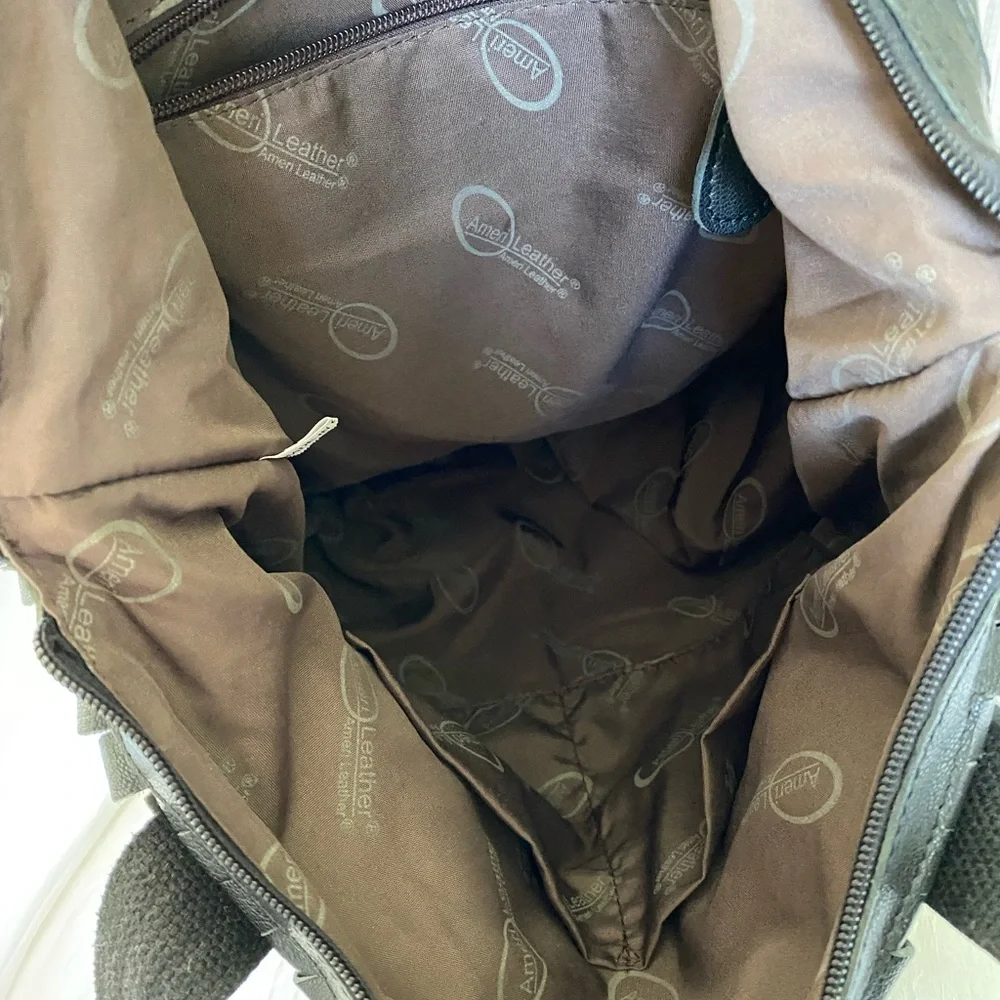 Amerileather Black Leather Tote - Picture 13 of 15